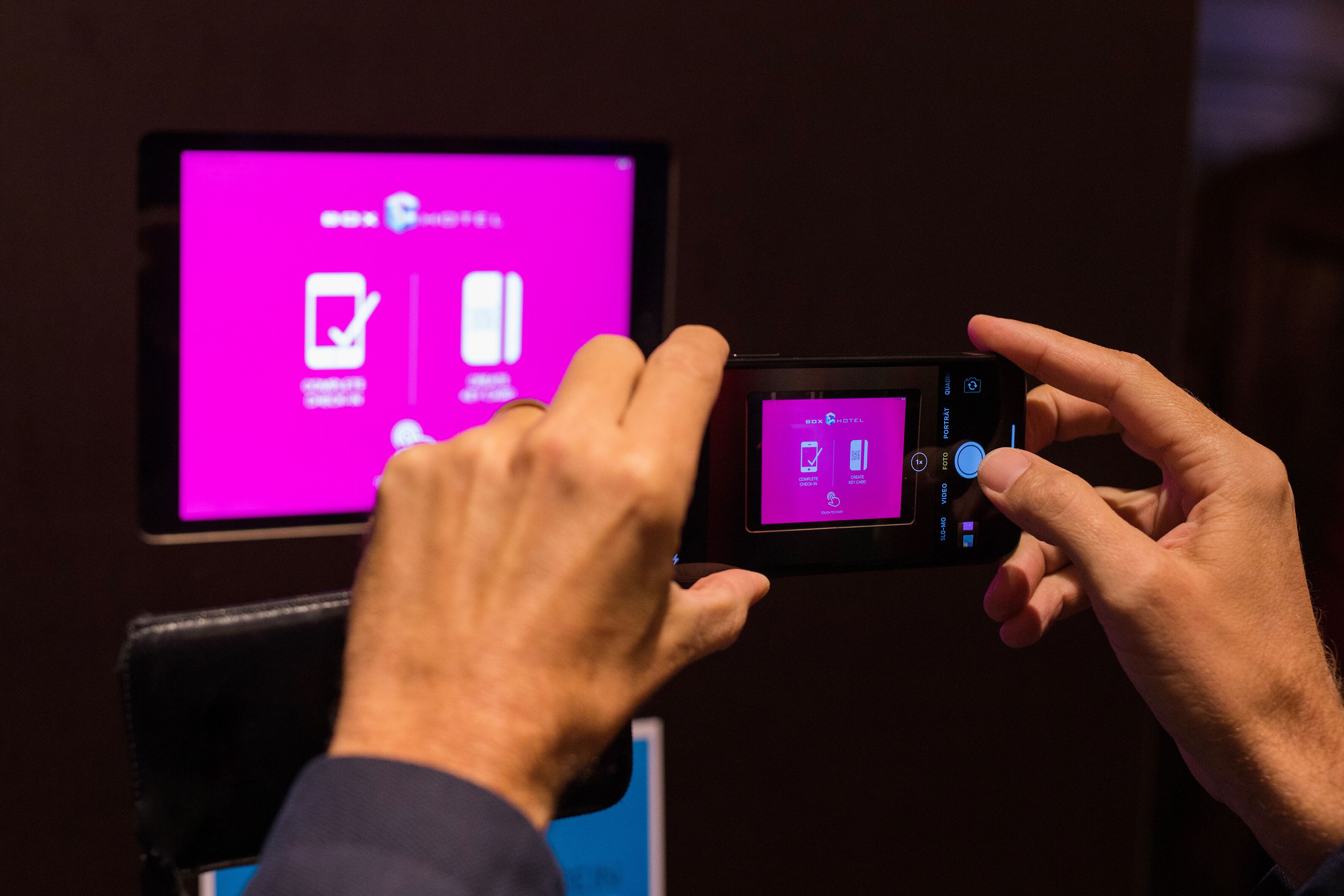 check-in/check-out kiosk