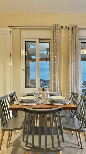 Dining - Villa Michael Triopetra Private Villa, Private Swimming Pool, Panoramic Sunset (rethymnon)