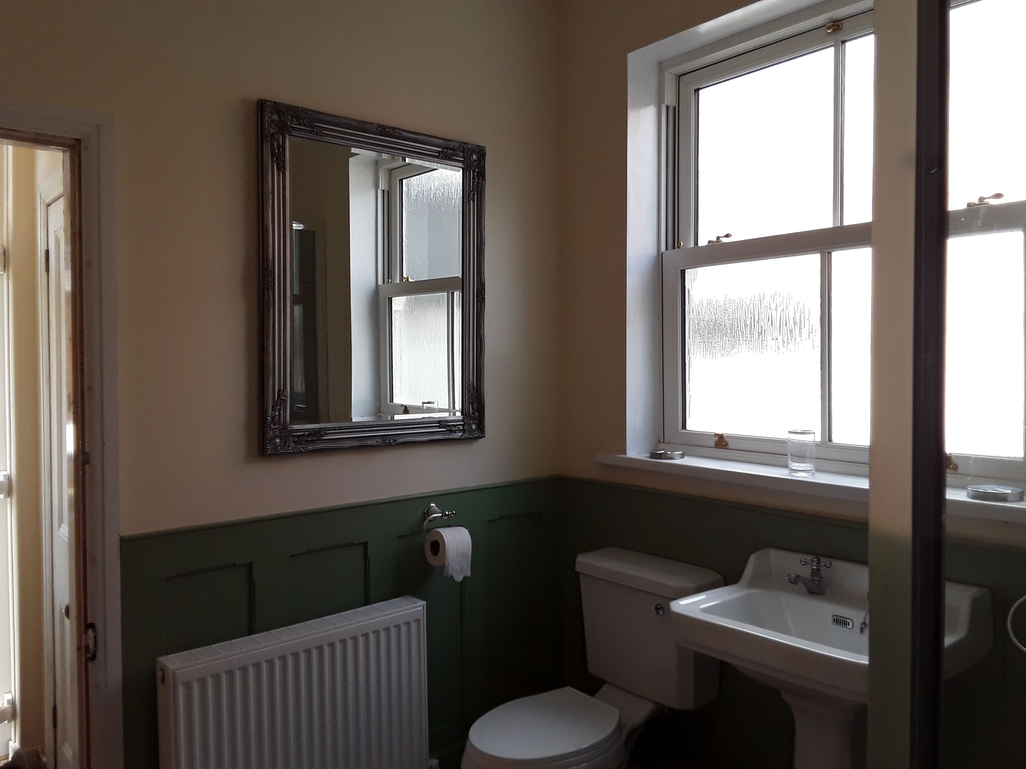 King Room & Shared Bathroom | Bathroom | Shower, towels, soap, toilet paper