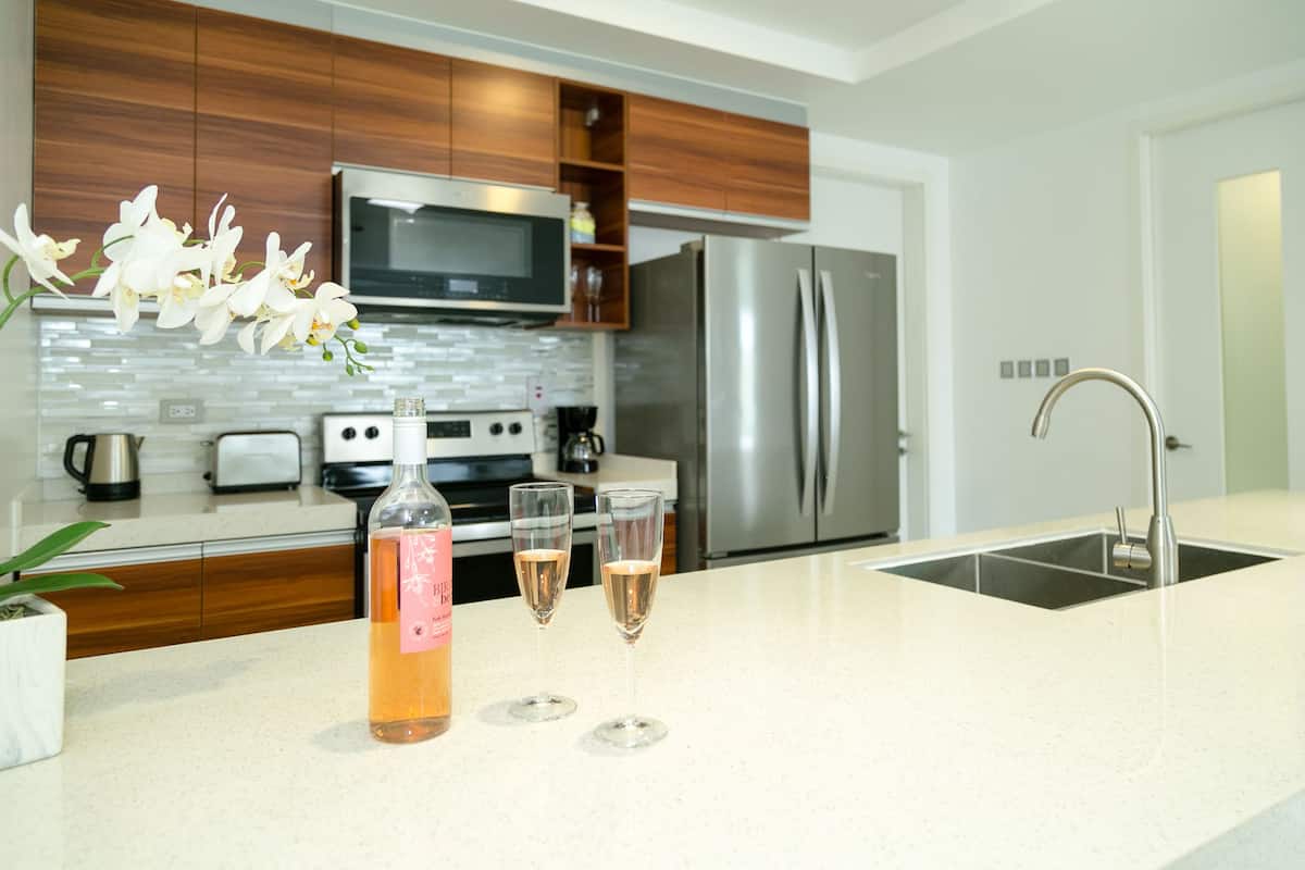 apartment | private kitchen | fridge, microwave, oven, toaster