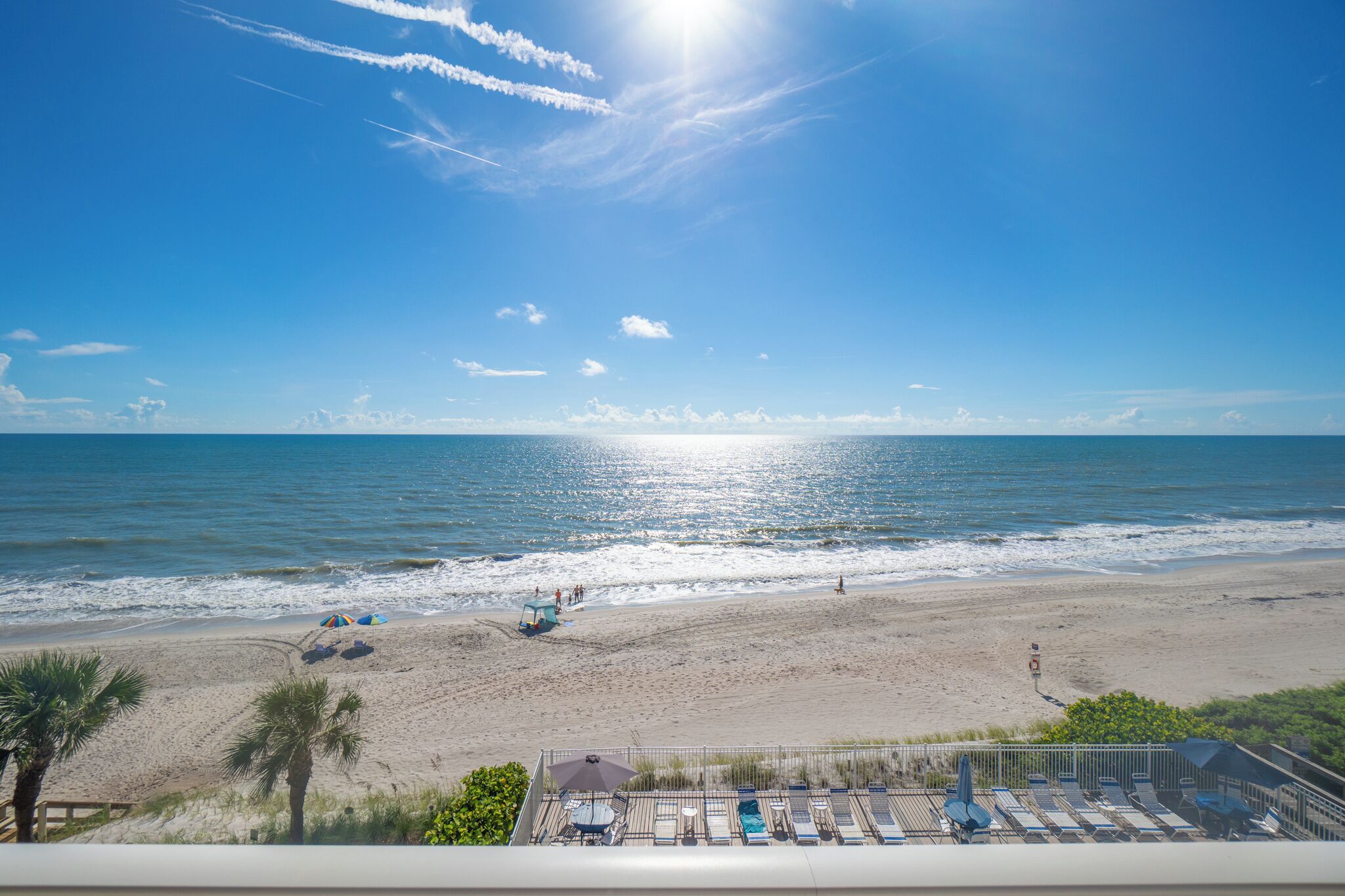 On the beach, beach towels