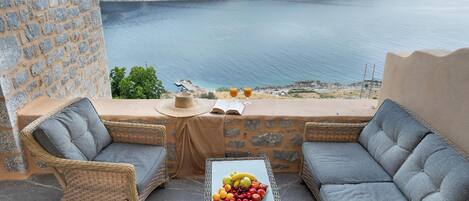 King Suite with Panoramic Sea View | Terrace/patio