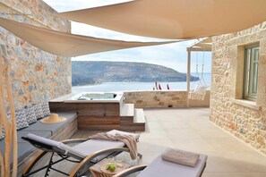 Junior-Suite, Whirlpool, Meerblick | Terrasse/Patio