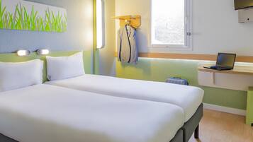 Twin Room, 2 Single Beds | Desk, blackout curtains, free cots/infant beds, free WiFi