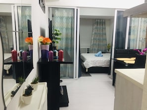 1 habitación y ropa de cama hipoalergénica