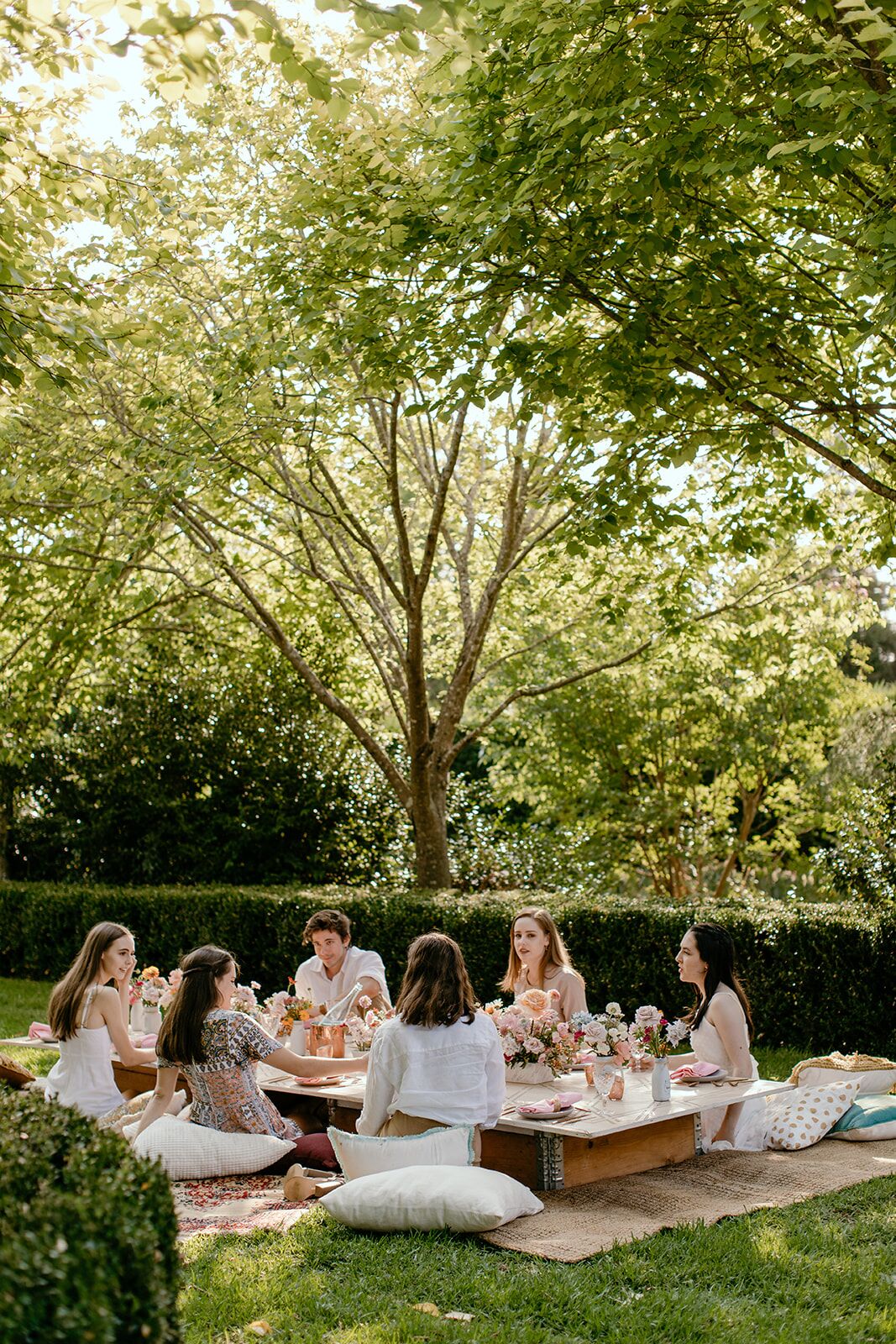 Outdoor banquet area