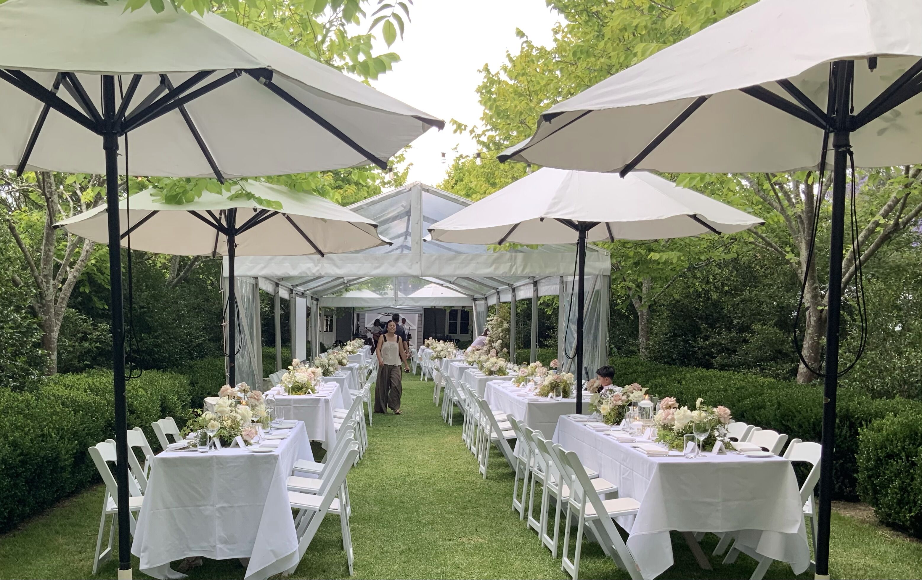 Outdoor banquet area