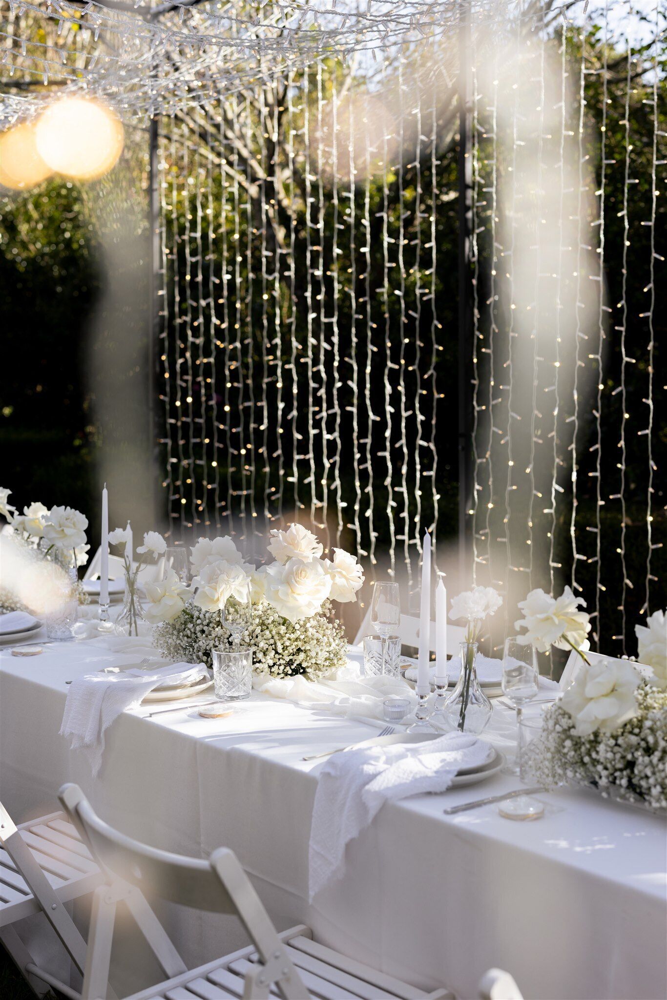 Outdoor banquet area