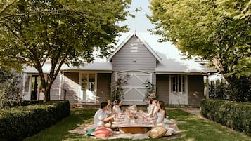 Outdoor banquet area
