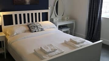 Desk, free WiFi, bed sheets