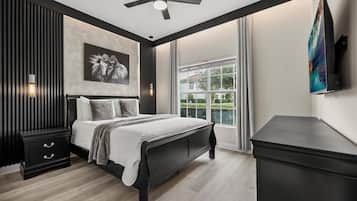 5 bedrooms, iron/ironing board, travel cot, WiFi