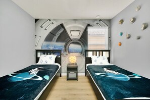 9 bedrooms, memory foam beds, desk, iron/ironing board