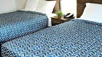 Double Room, 2 Queen Beds | Blackout drapes, free WiFi, bed sheets, wheelchair access