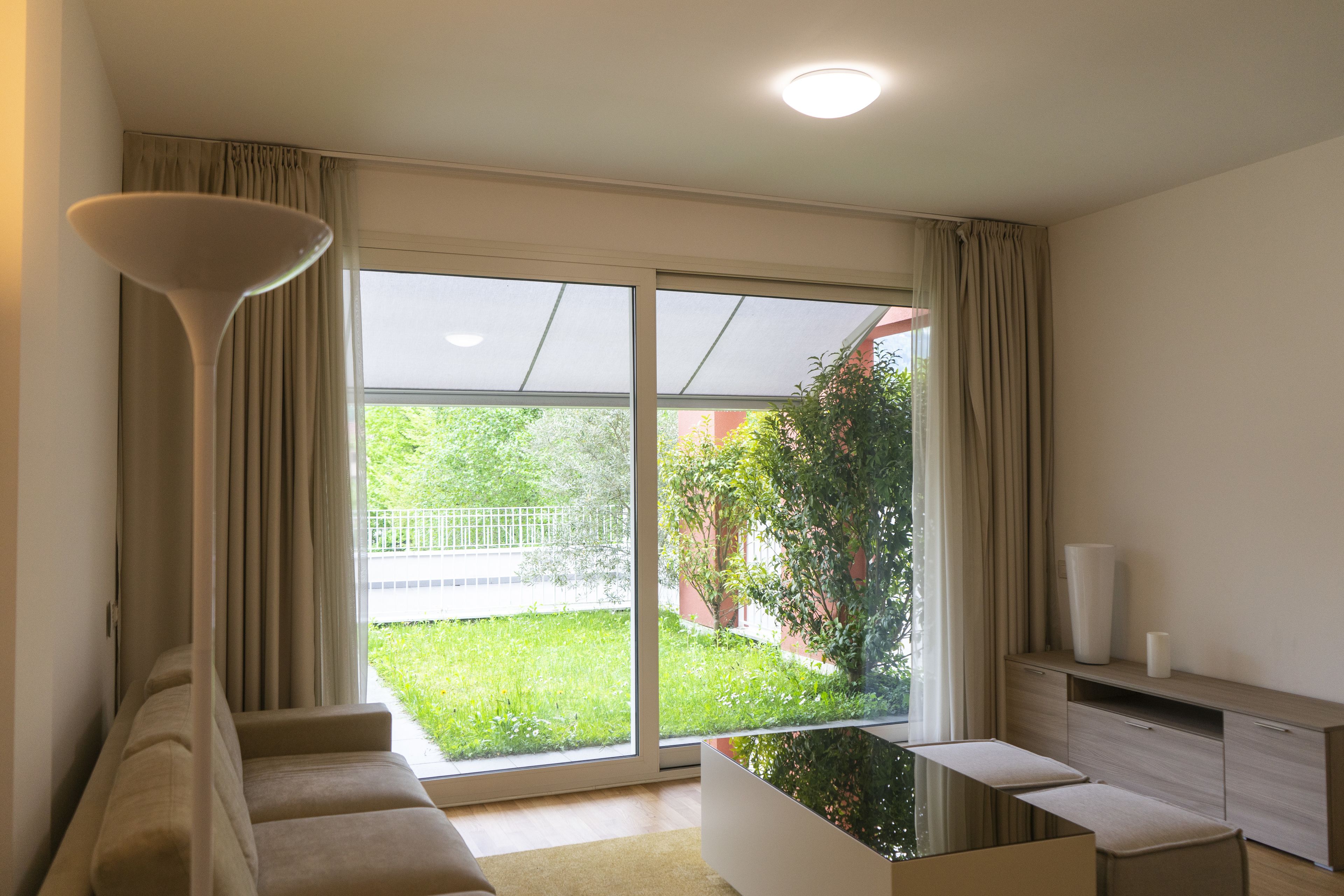 Deluxe Apartment, Lake View | Living area | 42-inch flat-screen TV with digital channels, TV, video game console