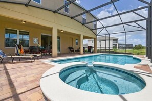 Indoor pool - 8BR 8BA Pool Home Near Disney In Gated (Davenport)