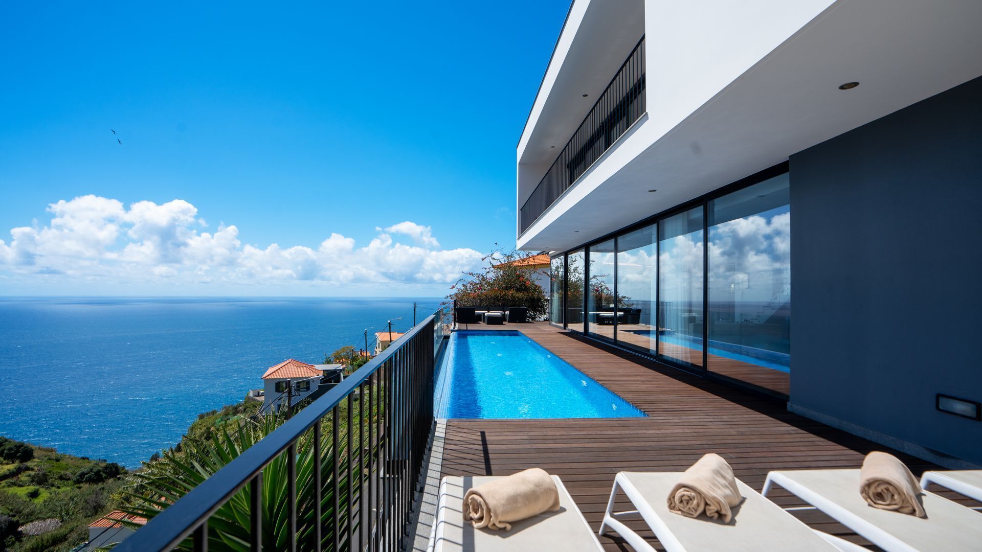 An infinity pool, a heated pool