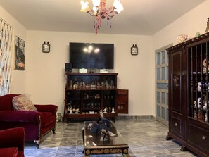 Family Apartment, City View | Living room | Plasma TV