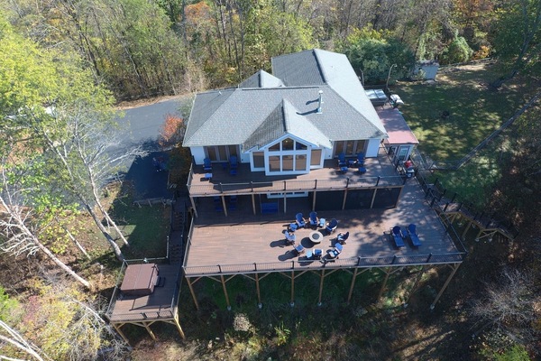 Aerial view of the House on Twenty six acres