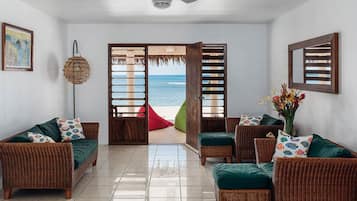 Villa – deluxe, 3 soverom, havutsikt | Oppholdsområde