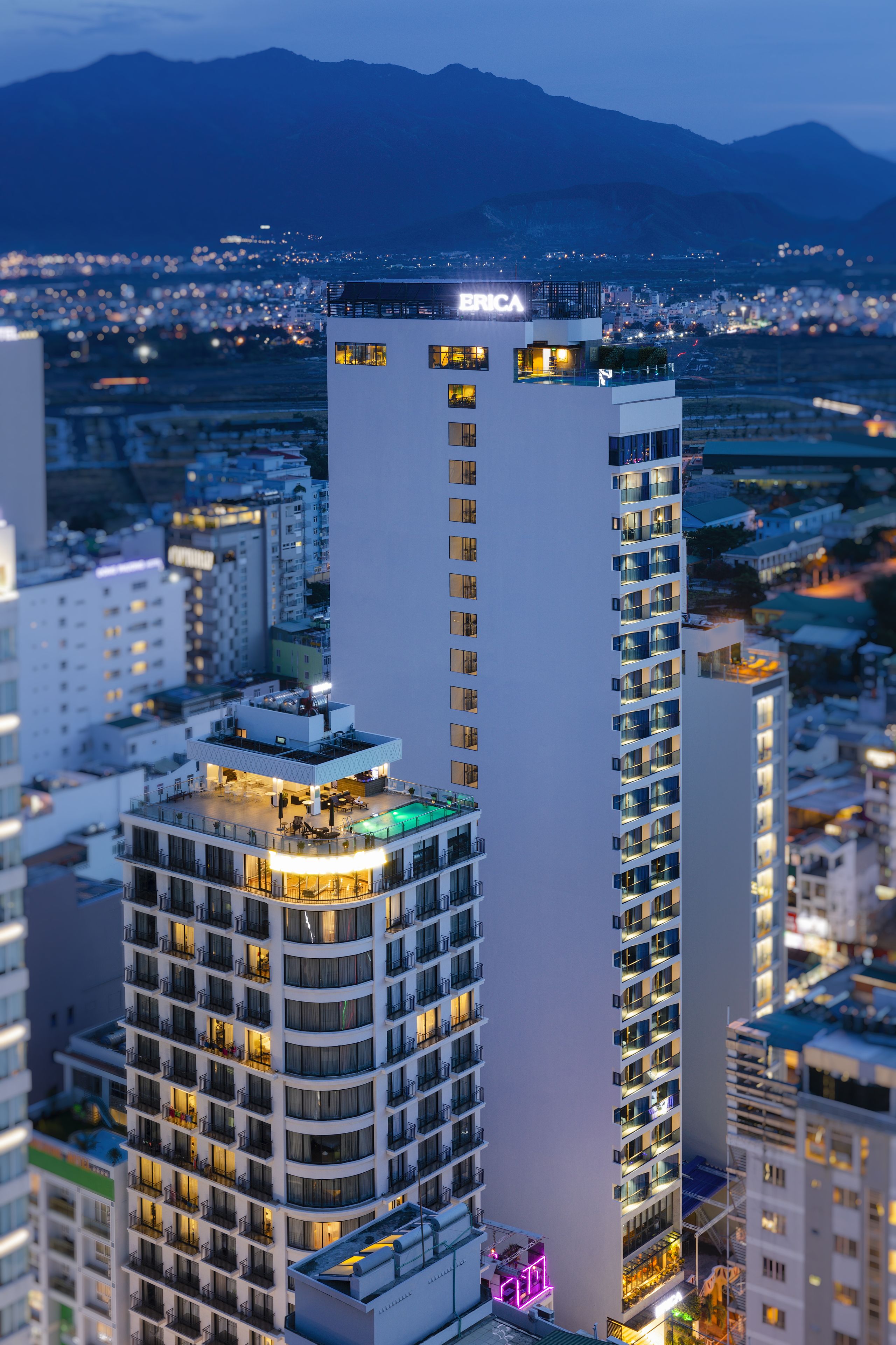 Front of property – evening/night
