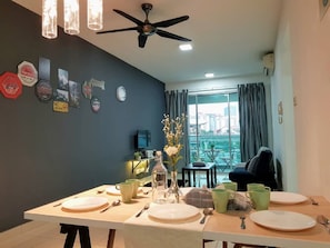 Apartment, 3 Bedrooms B | Living area | Flat-screen TV - Kiara Residence 2 by Dash (Kuala Lumpur)