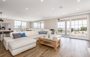 TV, fireplace, foosball