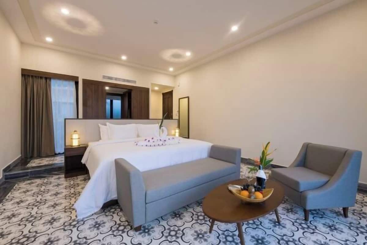1 bilik tidur, peralatan tempat tidur hipoalergenik, bar mini