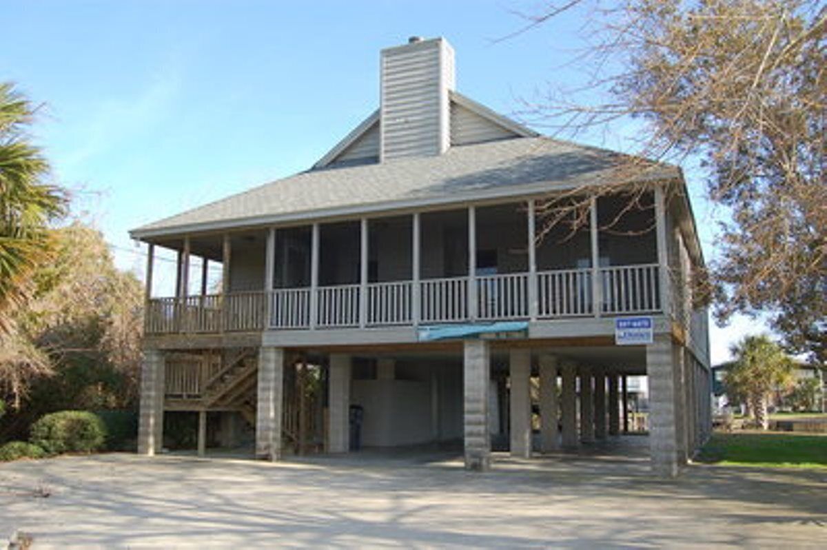 Beach house overlooking the canal at South Litchfield Beach in Pawleys Island.