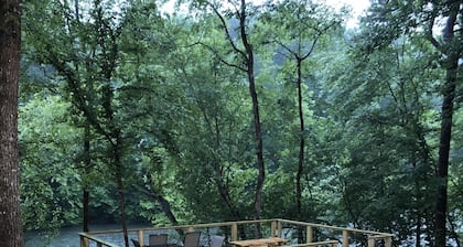 Vista del río Hideaway en el río Little Missouri