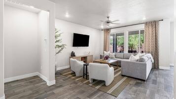 Smart TV, DVD player, ping pong