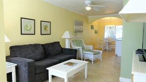 Smart TV, DVD player, books