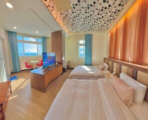 Honeymoon Double or Twin Room, Ocean View | Blackout drapes, soundproofing, free WiFi, bed sheets