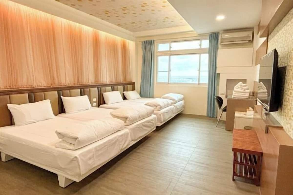 Blackout drapes, soundproofing, WiFi (free), bed sheets