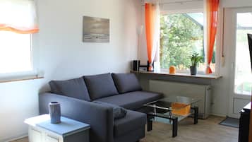 Smart TV, DVD player, livros, aparelho de som