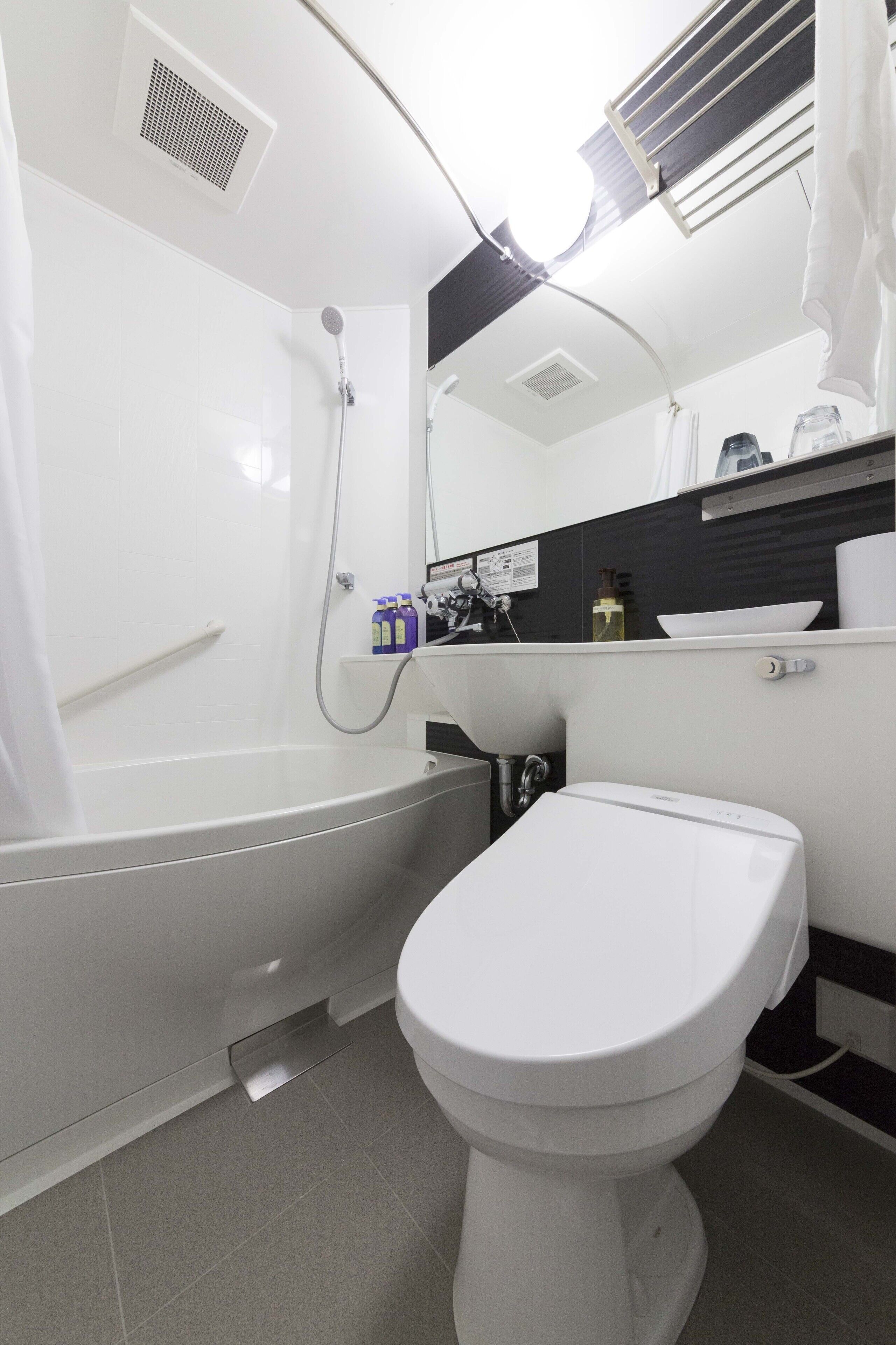 slippers, bidet, towels