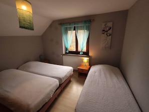 1 bedroom, iron/ironing board, travel crib, free WiFi
