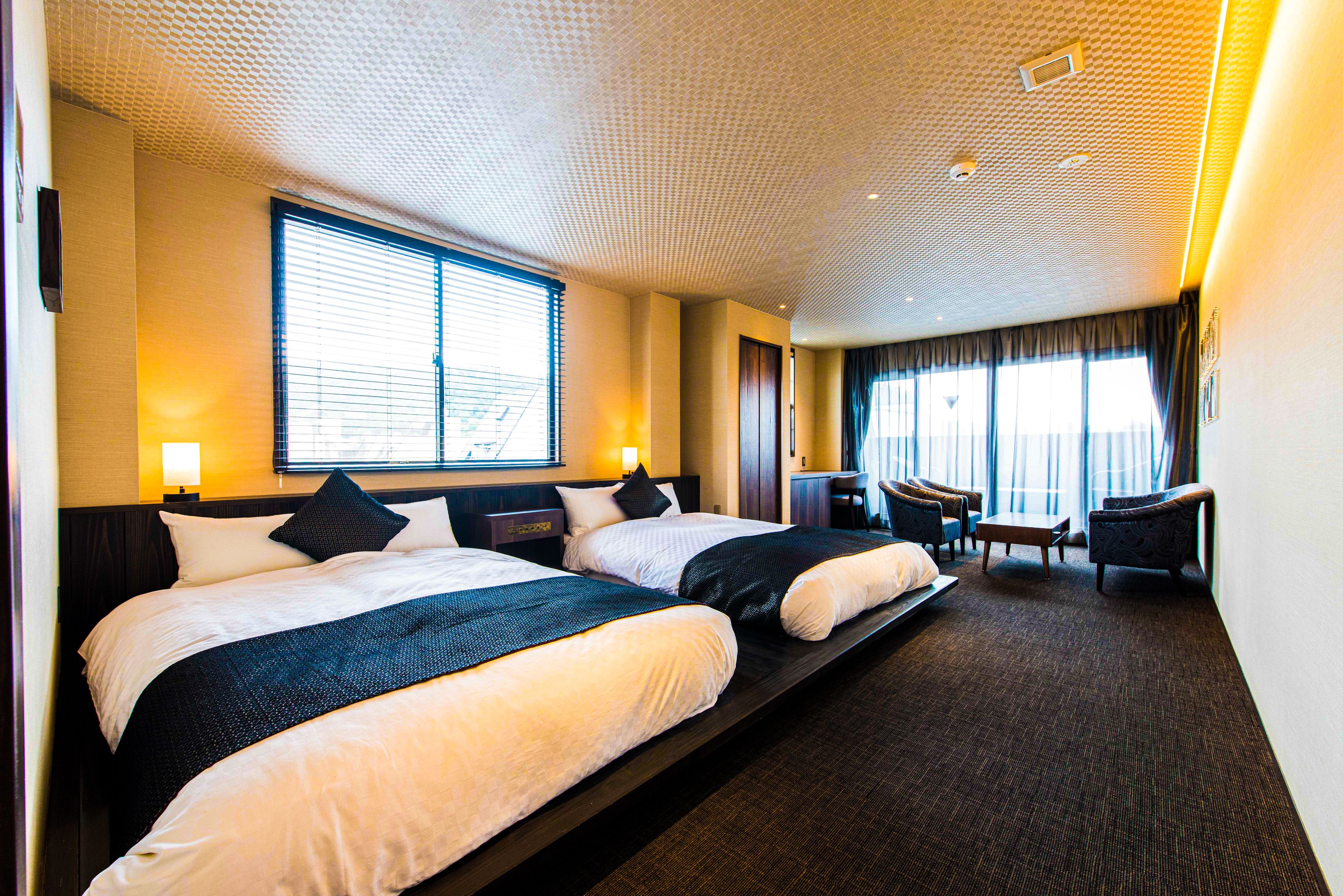 twin room with balcony (kakitsubata) | 1 bedroom, minibar, in-room safe, desk