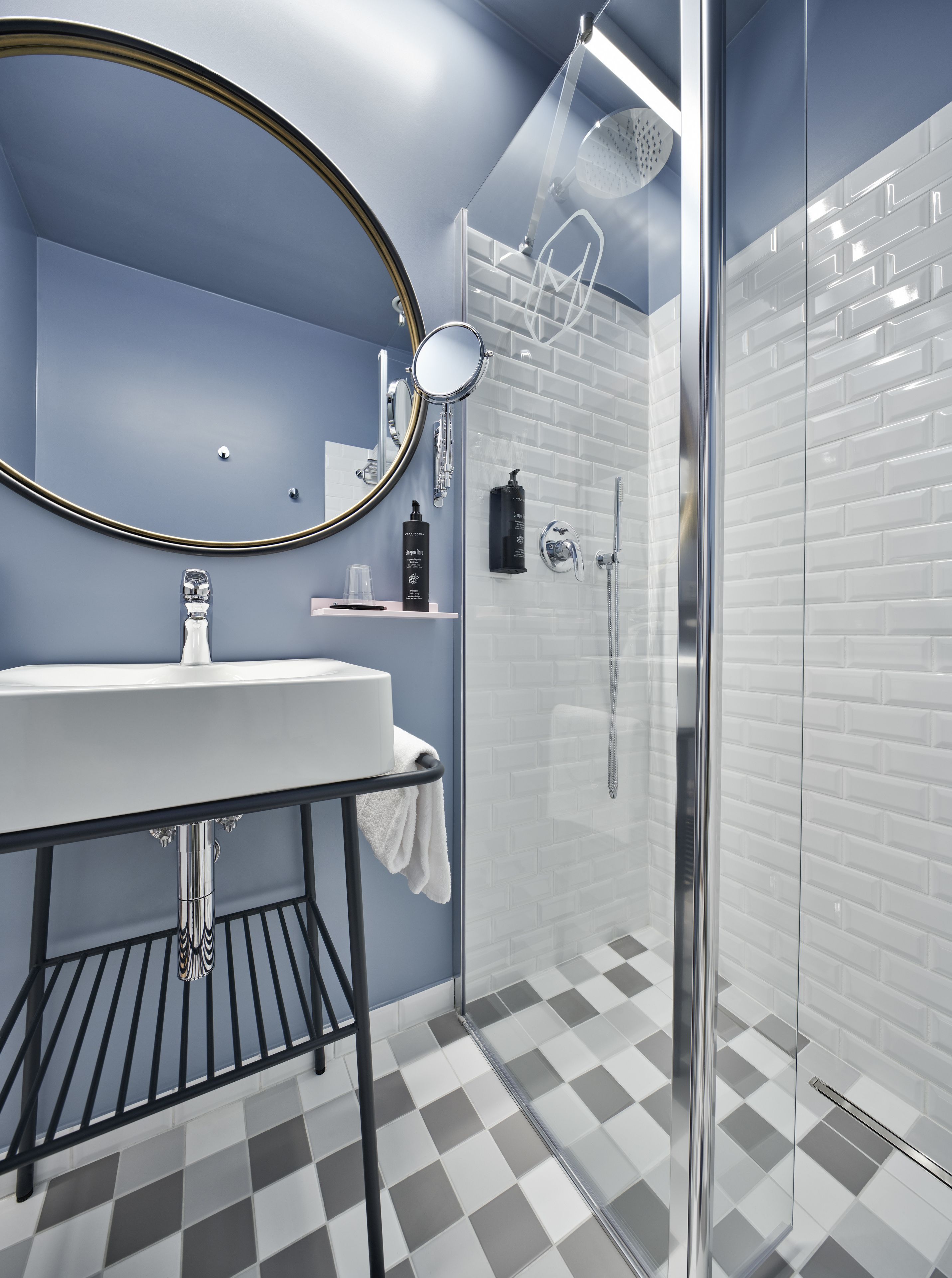 city double room (modernist s) | bathroom | shower, rainfall showerhead, slippers, bidet