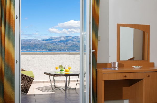 Basic Triple Room, Sea View | View from room - Downtown Private Rooms (Supetar)