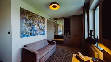 Standard dubbelrum (Sofa) | 1 sovrum, vÀrdeförvaringsskÄp pÄ rummet, skrivbord och ljudisolering