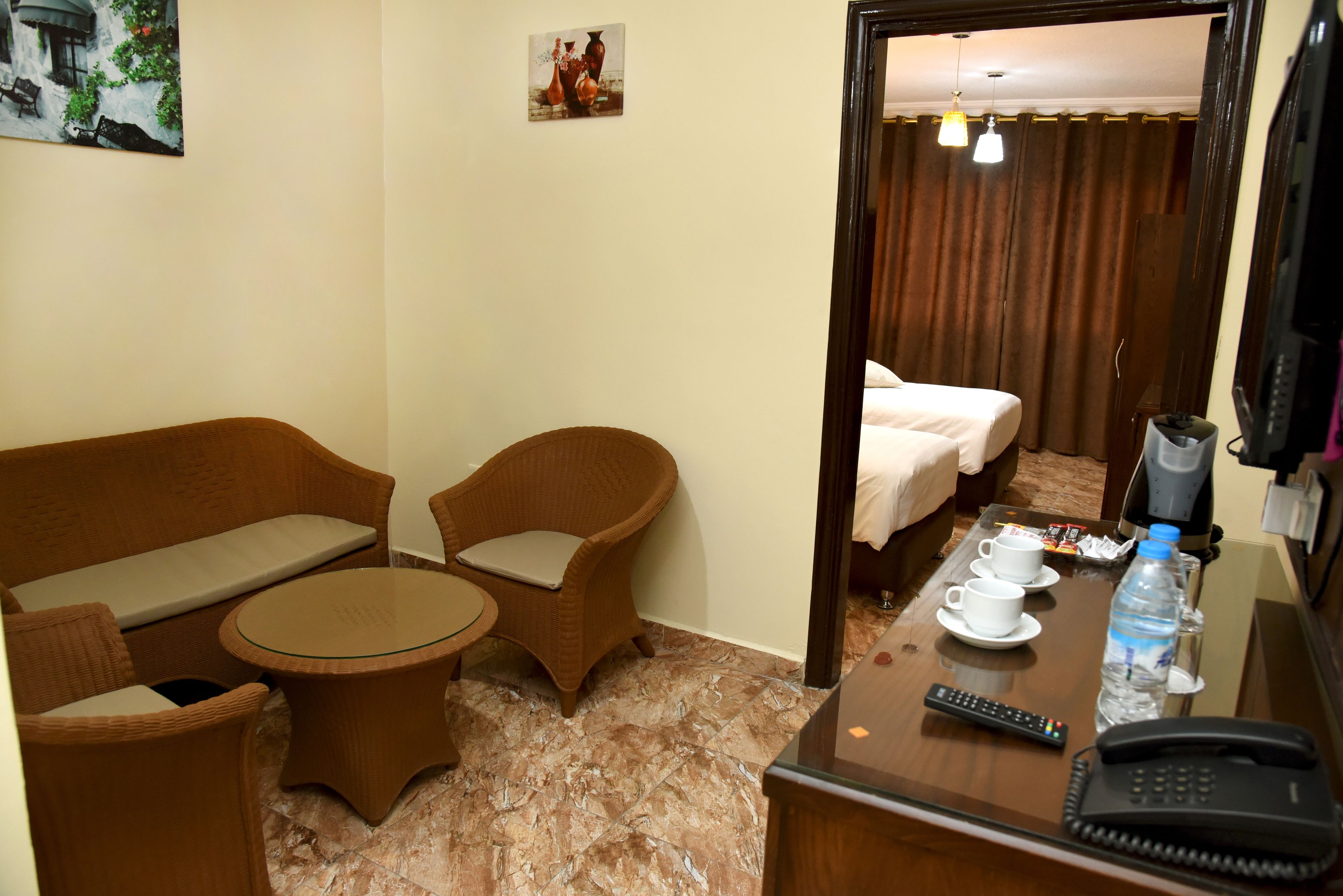 city twin room, city view | individually decorated, individually furnished, desk, blackout curtains