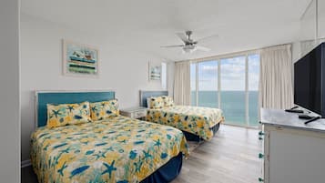 2 bedrooms, travel cot, WiFi, bed sheets