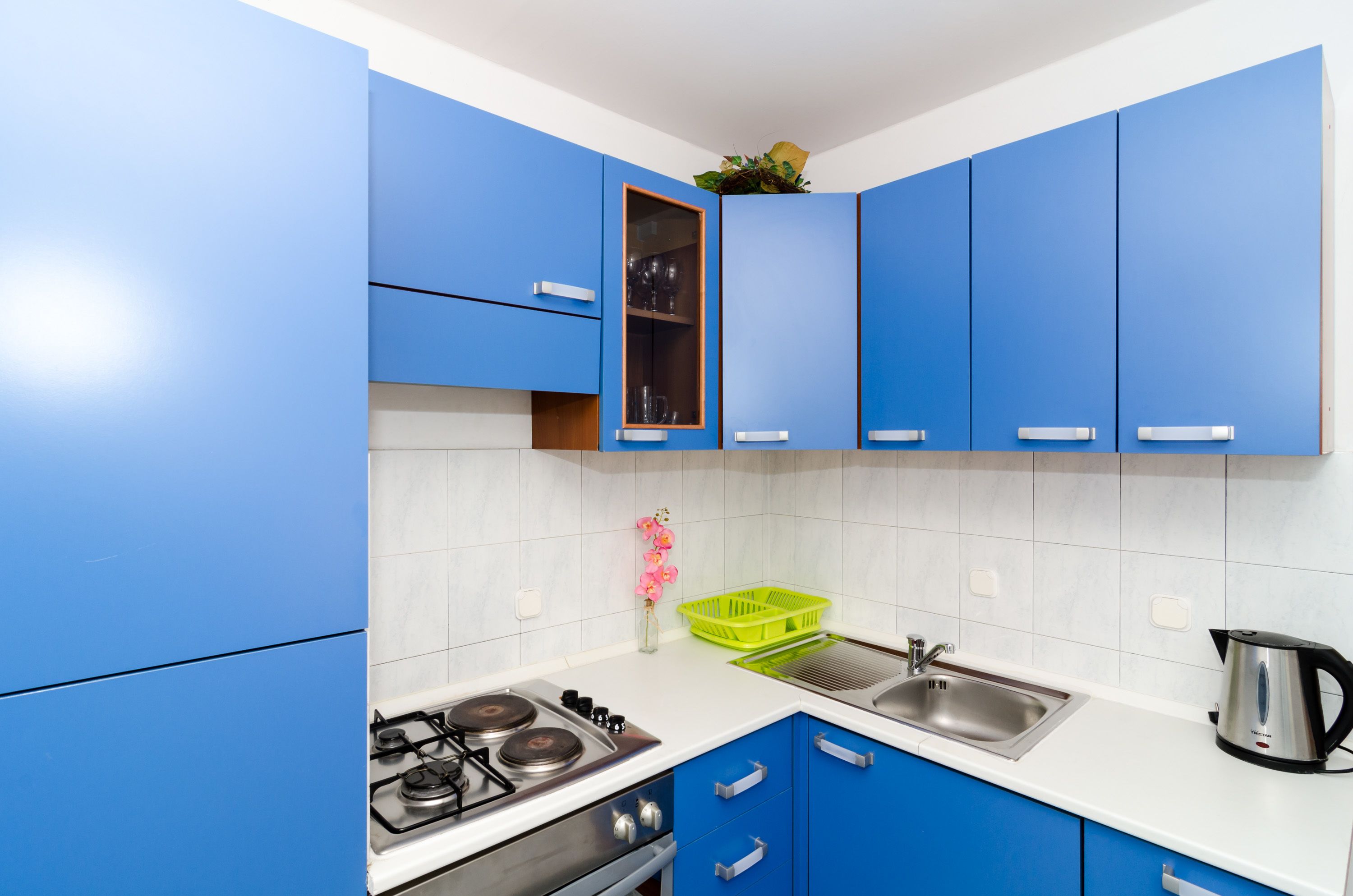 Apartment, 2 Bedrooms, Balcony, Sea View | Private kitchen | Fridge, stovetop, electric kettle, cookware/dishes/utensils