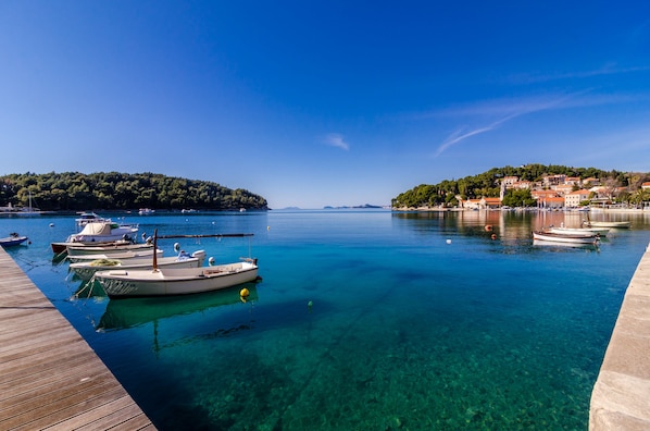 Guests can enjoy stunning harbor views from this waterfront location.