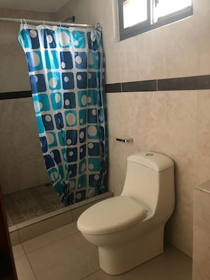 Habitación | Baño | Regadera, regadera tipo lluvia, amenidades de baño gratuitas, jabón 