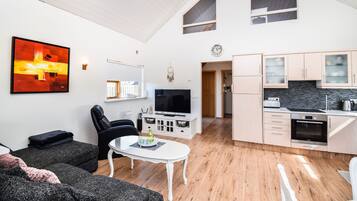 Comfort House, 3 Bedrooms, Sauna | Living area | Flat-screen TV