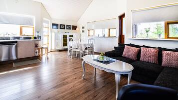 Comfort House, 3 Bedrooms, Sauna | Living area | Flat-screen TV