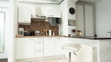 Superior-Apartment, Gartenblick | Eigene Küche | Mikrowelle, Ofen, Herdplatte, Geschirrspüler