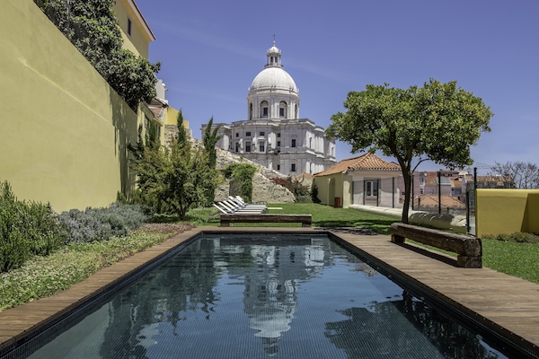 Outdoor pool, open 8:00 AM to 7:30 PM, sun loungers