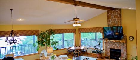 電視、壁爐、電子遊戲、DVD 播放機